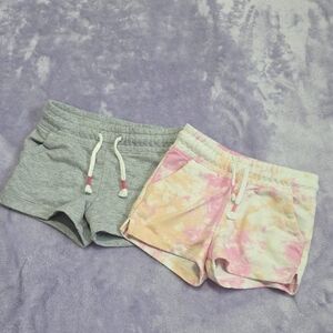 Cat & Jack Gray and Pink Tie-Dye Shorts Set of 2